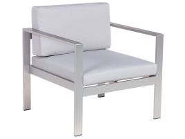 Aluminium Garden Armchair Light Grey SALERNO