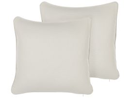 Set of 2 Cushions 45x45cm White
