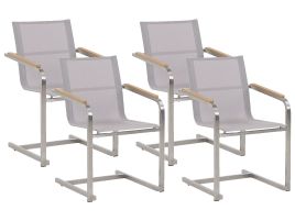 Set of 4 Garden Chairs Beige COSOLETO