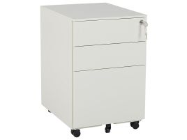 3 Drawer Metal Storage Cabinet Off-White CAMI
