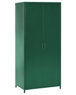 2 Door Metal Storage Cabinet Green VARNA