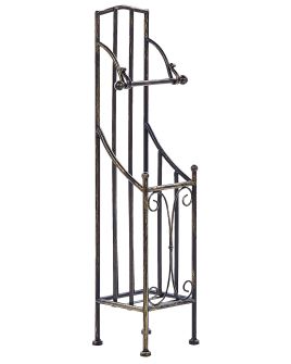 Freestanding Metal Toilet Paper Holder Black BRISA