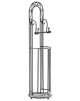 Freestanding Metal Toilet Paper Holder Black TEMUCO