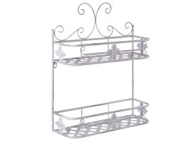 Metal Bathroom Wall Shelf Grey MARAYES