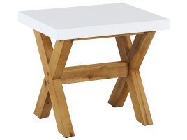 Faux Concrete Garden Stool White OLBIA