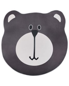 Kids Rug Bear Print âŒ€120 cm Brown COLARGOL