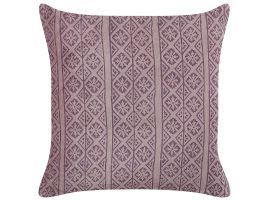 Velvet Cushion Geometric Pattern 45x45cm Pink