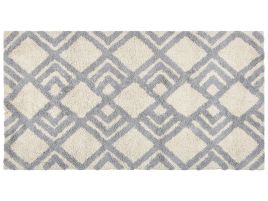 Cotton Area Rug 80x150cm Beige and Grey