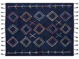 Cotton Area Rug 160x230cm Black