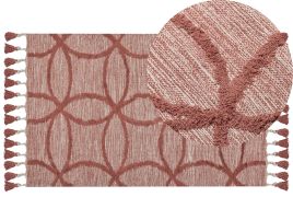 Cotton Area Rug 80x150cm Red