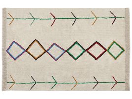 Cotton Area Rug 160x230cm Beige