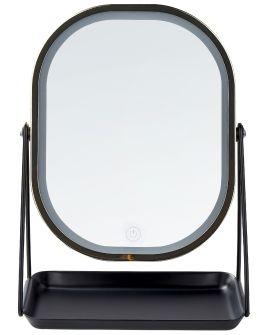 Lighted Makeup Mirror 20x22cm Gold