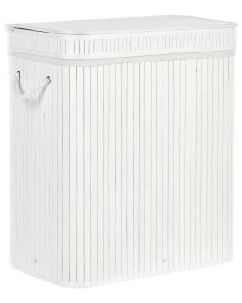 Bamboo Basket with Lid White KALTHOTA