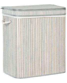 Bamboo Basket with Lid Grey KALTHOTA