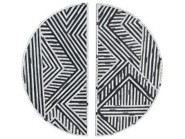 Glass Wall DÃ©cor Black and White MANDAU
