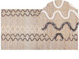 Jute Area Rug 80x150cm Beige