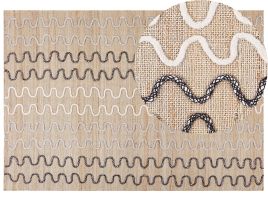 Jute Area Rug 160x230cm Beige