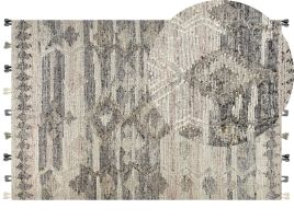 Wool Kilim Area Rug 200x300cm Grey