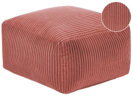 Corduroy Pouffe Light Red MUKKI