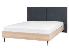 Fabric EU King Size Bed Dark Grey IZERNORE