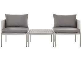 2 Seater Convertible Garden Sofa Set Light Grey TERRACINA