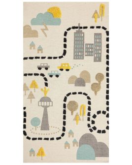 Cotton Kids Rug 80x150cm Multicolour