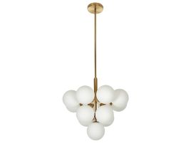 13 Light Metal Pendant Lamp Brass BIRRIE