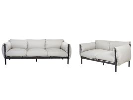 5 Seater Aluminum Garden Sofa Set Light Grey ESPERIA