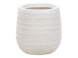 Plant Pot ⌀ 19 cm Off-White LIVADIA