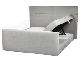 Fabric EU King Divan Bed Light Grey ARISTOCRAT