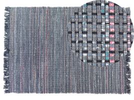 Cotton Area Rug 140x200cm Grey