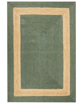 Jute Area Rug 160x230cm Green