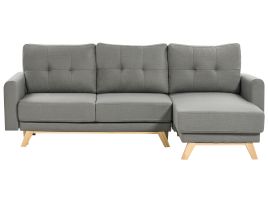 Left Hand Fabric Corner Sofa Grey SIRO