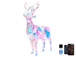 Outdoor Smart LED Decoration with App Reindeer 90 cm Multicolour POLARIS