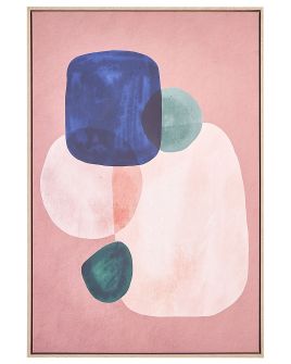 Abstract Framed Canvas Wall Art 63 x 93 cm Multicolour ADELFIA