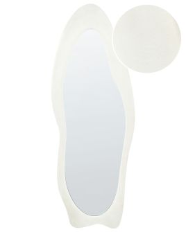 Velvet Wall Mirror 57x160cm White