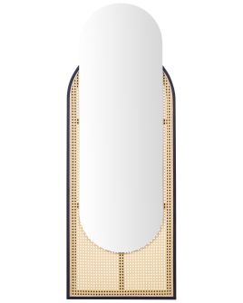 Rattan Wall Mirror 53x143cm Light