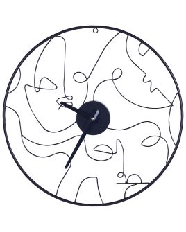 Iron Skeleton Wall Clock 50cm Black