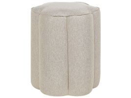Linen Pouffe Beige TAPPEN
