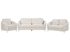 Fabric Living Room Set Light Beige TROSA