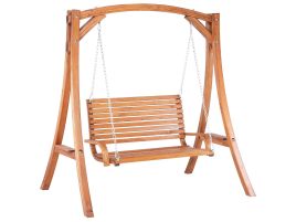 Wooden Garden Swing Brown NOVARA