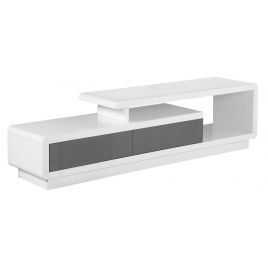 Nantwich High Gloss TV Cabinet with Grey Accents