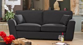 CASTIANO Fabric 3 Seater Sofa - Charcoal