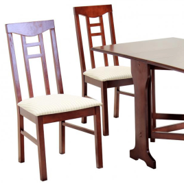 Tuscaloosa 2-Pack Dining Chairs Classic Comfort in Mahogany