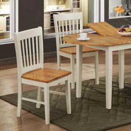 LACEY Dining Chairs Natural And White - Set of 2