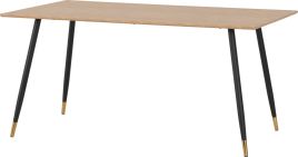 Hamilton Large Dining Table - Oak Effect Black