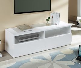 Manhattan White Gloss 2-Drawer TV Unit