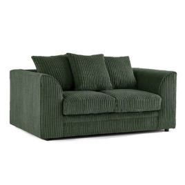 OXFORD Jumbo Cord 2 Seater Scatterback Sofa - Green