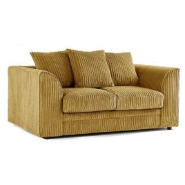 OXFORD Jumbo Cord 2 Seater Scatterback Sofa - Mustard