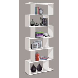 Webber Modern Tall Bookcase - White Gloss